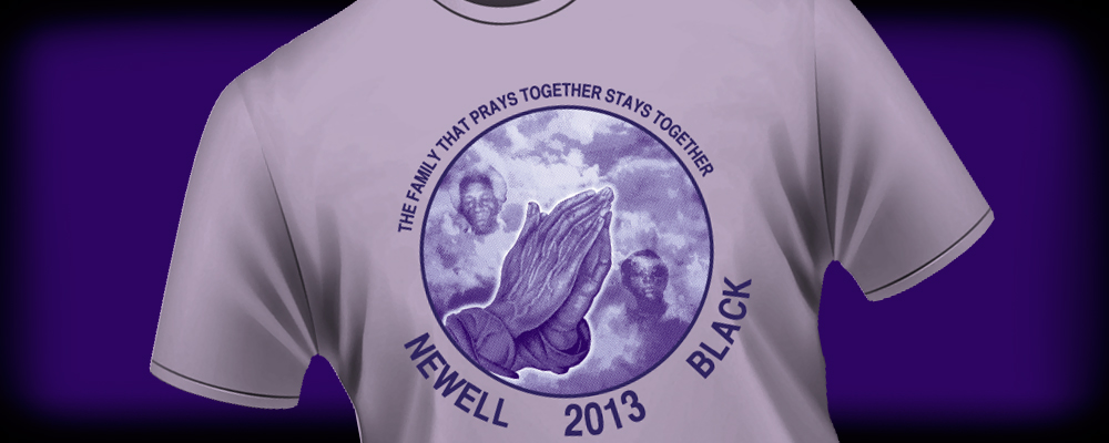 Screen Printing for the 2013 Newell Black family reunion
